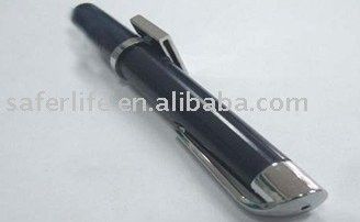 Diagnostic pen light with tongue depressor holder