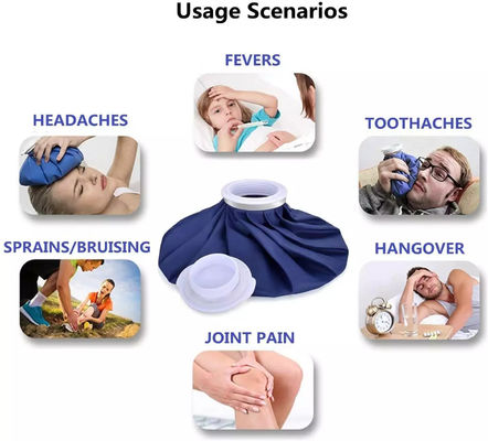 Reusable Ice cold packs hot water Bags different size therapy  Pain Relief hot water ice bag blue green color