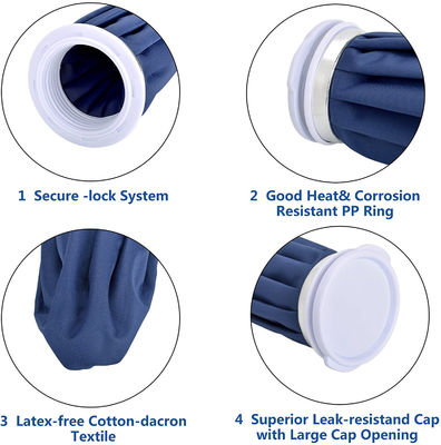 Reusable Ice cold packs hot water Bags different size therapy  Pain Relief hot water ice bag blue green color