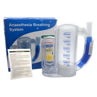 Breath  Measurement System Breathing Lung Exerciser With Handle 5000 Volumetric Exerciser