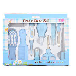 10pcs Newborn Nursery Health care Set baby Grooming tool kit baby care kit manufacturer Newborn baby gift set yellow pink blue