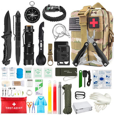Outdoor survival kit professional IFAK bag Emergency tools survival gears for camping hiking with personal first aid kit
