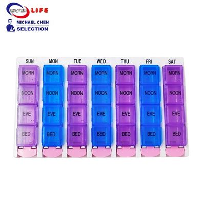28 compartments Pill case promotional gifts pill box button children