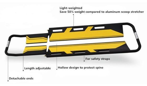 Carbon Fiber Portable Scoop  Detachable Foldable  Light-Weight First Aid Ambulance Patient Transport Separation  Stretcher
