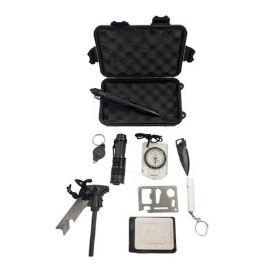 Travel survivor kit Portable Emergency Survival tools with waterproof Shockproof hard case Emergency Survival Kit