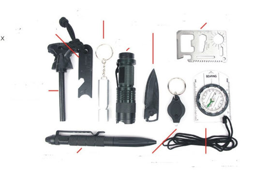 Travel survivor kit Portable Emergency Survival tools with waterproof Shockproof hard case Emergency Survival Kit