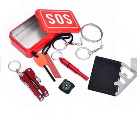 Mini survival kit Swiss knife flashlight first aid kit  camping outdoor  stuff Survival  Tools hiking adventures