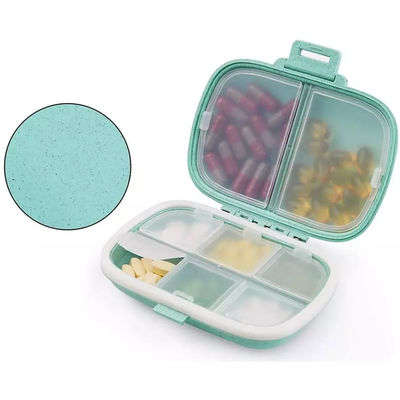 Wholesale 8 compartments pill box folding pill container weekly medicine case