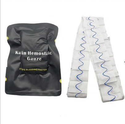 Kaolin hemostatic bandage Z-fold combat tactical hemostatic agent gauze  emergency kaolin gauze 7.5cm*3.7M IFAK supplies