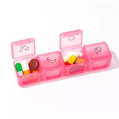 Rainbow Pill Box Storage Box Medical Case 7 Day Organizer 28 Compartment Travel Portable Weekly Medicine case