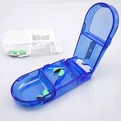 Food Grade Plastic Material Multifunction Pill Box Splitter Tablet Cutter Medical Pill Cutter