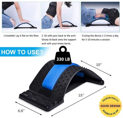 Back Stretcher Lumbar Back Pain Relief Device Multi-Level Back Massager Lumbar Pain Relief for Herniated