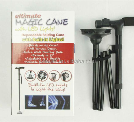 Hot Selling Home Care Folding Walking Cane Sticks  With Led Light For Elder