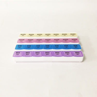Wholesale 7 days 28 compartment pill case weekly pill box case