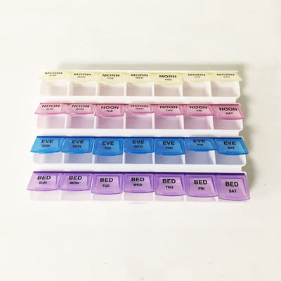 Wholesale 7 days 28 compartment pill case weekly pill box case