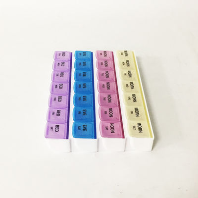 Wholesale 7 days 28 compartment pill case weekly pill box case
