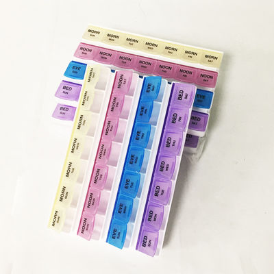 Wholesale 7 days 28 compartment pill case weekly pill box case
