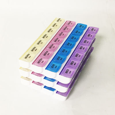 Wholesale 7 days 28 compartment pill case weekly pill box case