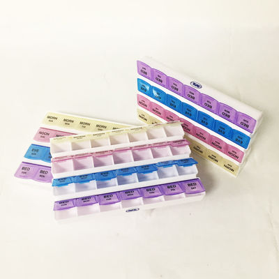 Wholesale 7 days 28 compartment pill case weekly pill box case