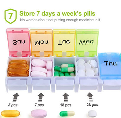 Medicine case Weekly Pill Organizer Cases Daily Pill Box 7 Cases Hold Vitamin