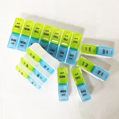 Pill box weekly Food Grade 14 case medicine box Plastic Pill Organizer 7 days pill box detachable