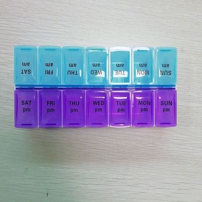 Pill box weekly Food Grade 14 case medicine box Plastic Pill Organizer 7 days pill box detachable
