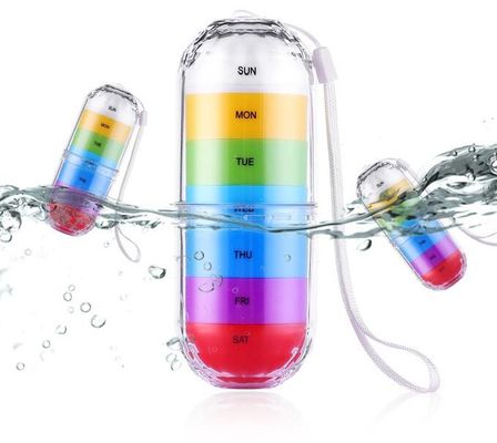 Fashionable pill storage box with 7 compartments for 7 days