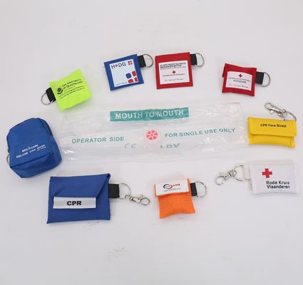 CPR Training Gift  Emergency CPR Mask First Aid CPR  Keychain Face Shield Pouch