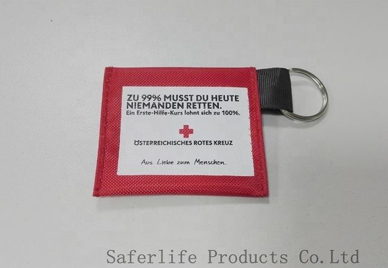 Competitive promotion products key chain emergency disposable CPR face shields