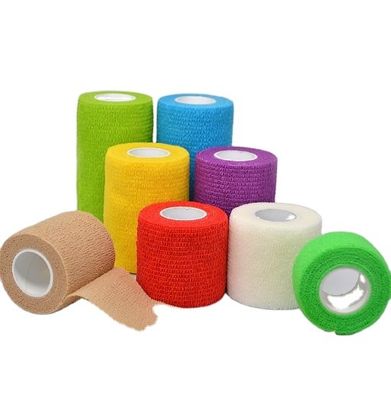 No -woven cohesive bandage use for different parts of body and animal  elastic bandage   for  sport tape
