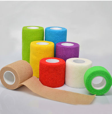 No -woven cohesive bandage use for different parts of body and animal  elastic bandage   for  sport tape