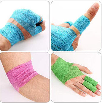 No -woven cohesive bandage use for different parts of body and animal  elastic bandage   for  sport tape