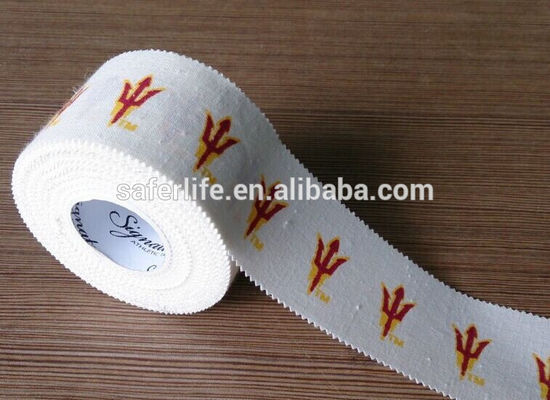 Cotton rigid tape adhesive printed rigid strapping tape rayon sports tape