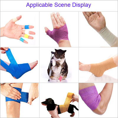 Colorful Sport Athletic Elastic Bandage Self Adhesive Wrap Tape Ankle Knee Arthrosis Cheap child pet cohesive bandage tape