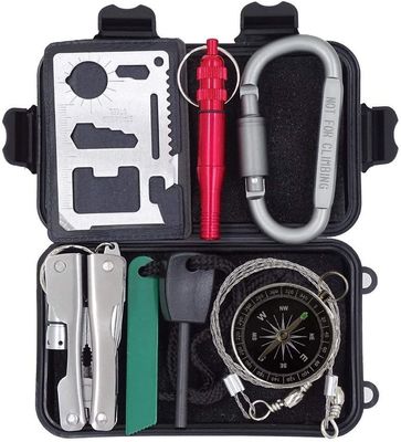 Hot selling outdoor equipment survival kit set first aid box for camping hiking gear emergency accessories rescue tools