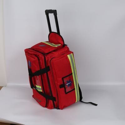 E05 with trolley  X Large EMT Medical First  aid bag EMS Trauma Jump Bag ambulance  emergency backpack