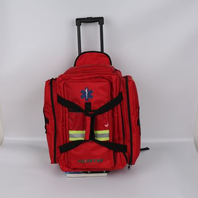 E05 with trolley  X Large EMT Medical First  aid bag EMS Trauma Jump Bag ambulance  emergency backpack
