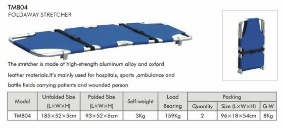 High Quality Widely Used First Aid  Aluminum Alloy Ambulance Portable Foldaway Stretcher