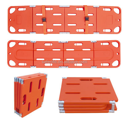 2016 saferlife PE material plastic 4 folding spine board stretcher ambulance stretcher with good price