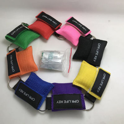Mini Cpr Barrier Mask Keychain Face Shield Nylon Bag Mouth To Mouth Personalized 20x30cm