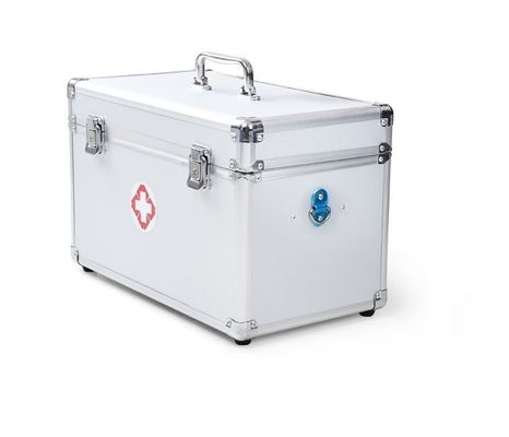 Large space with lock Aluminum medicine case first aid  metal drug container