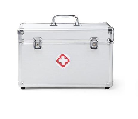 Large space with lock Aluminum medicine case first aid  metal drug container