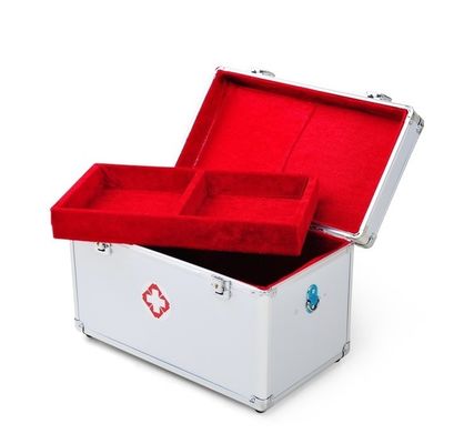 Large space with lock Aluminum medicine case first aid  metal drug container