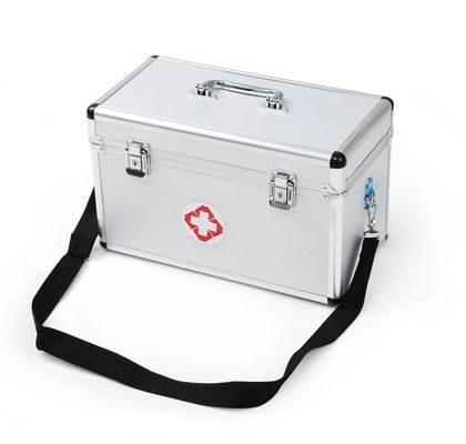 Large space with lock Aluminum medicine case first aid  metal drug container