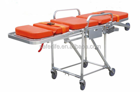 2017 For Sell Multifunctional Folding Hospital Gurney Emergency Aluminum Automatic Loading Ferno Stretcher