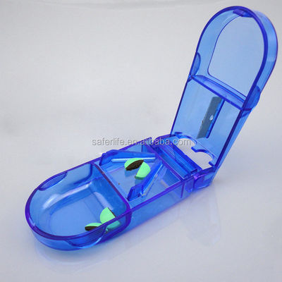 2018 hot sale ----Promotion gift Pill Tablet Cutter Splitter Divide Storage Medicine