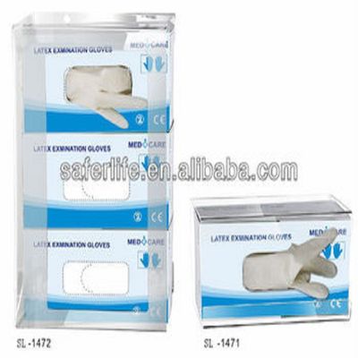 Wall Mounted Medical Glove Holder Acrylic Clear Dispensers