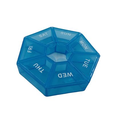 Portable 7 Day Pill Box with Separate Compartments Pill Case to Hold Medication/Vitamins/Fish Oil and Supplements