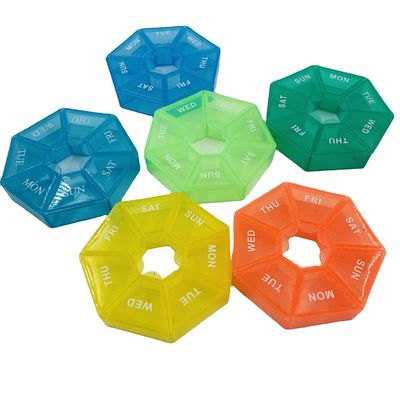 Portable 7 Day Pill Box with Separate Compartments Pill Case to Hold Medication/Vitamins/Fish Oil and Supplements