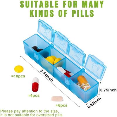 Hot Selling Electronic Smart Box Medicine Case 7Day 4 Times A Day Weekly Pill Dispenser Four groups of reminder alarms